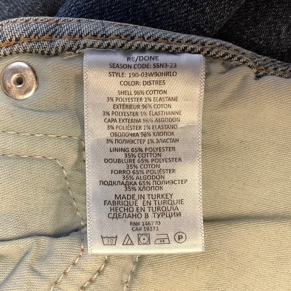 NEW! RE/DONE Size 30 90s High Rise Loose Distressed Jeans Denim $295 msrp I8-7 - Picture 9 of 10